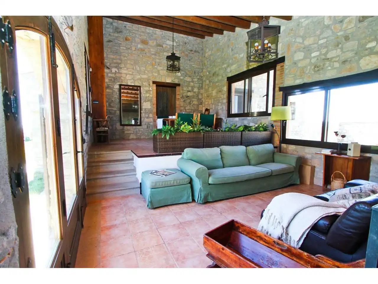 Sala de estar de Finca rústica en venta en Forès con Calefacción, Jardín privado y Terraza