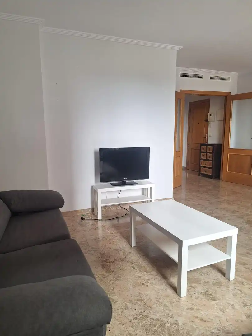 Sala d'estar de Pis de lloguer en Murcia amb Aire condicionat, Moblat i Balcó