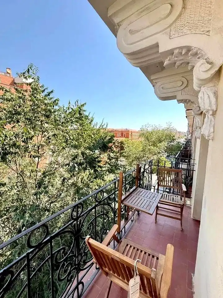 Balcony of Flat for rent in Madrid  with Air Conditioner, Heating and Terrace