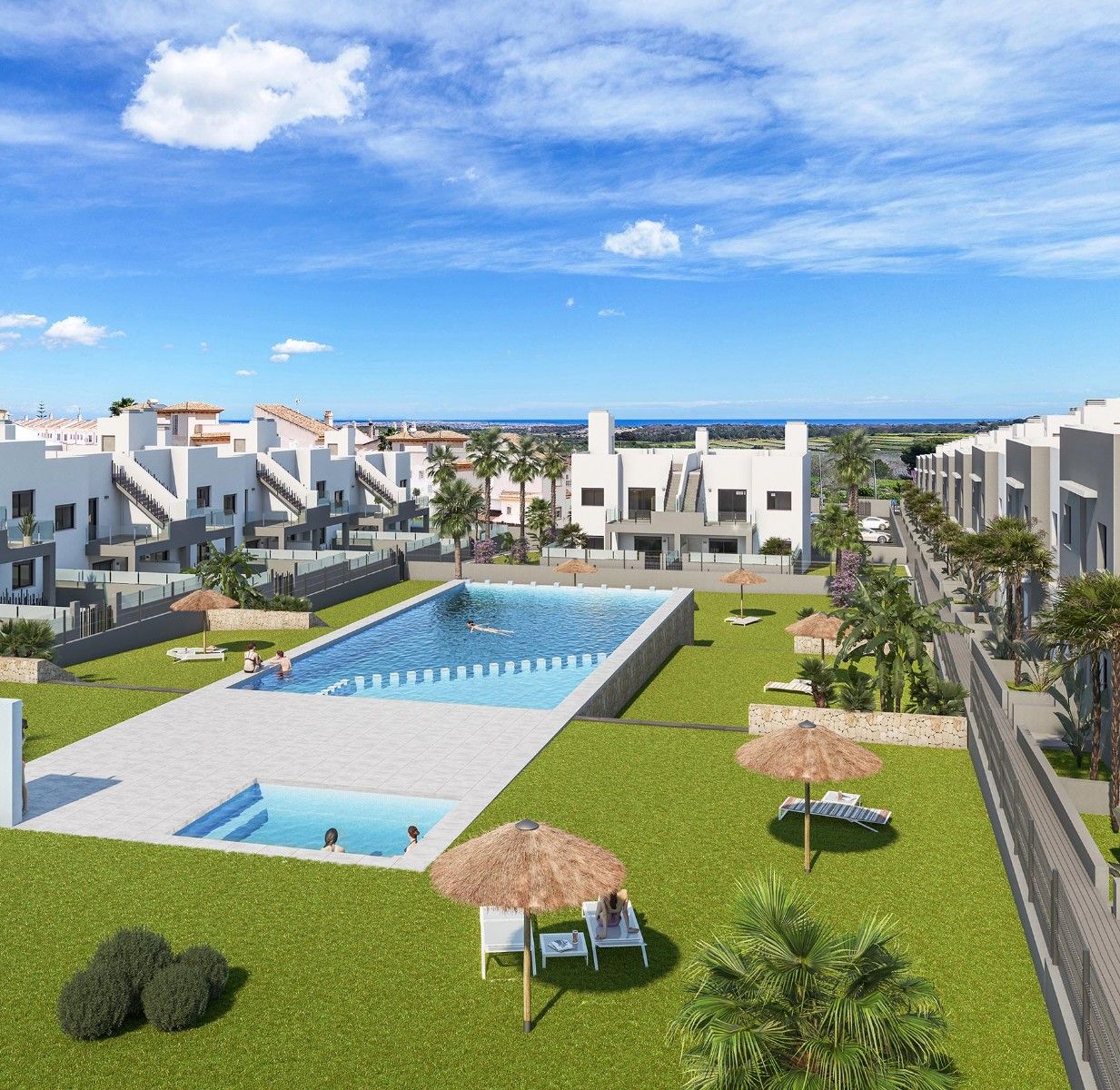 Vista exterior de Casa o xalet en venda en San Miguel de Salinas amb Terrassa i Piscina comunitària