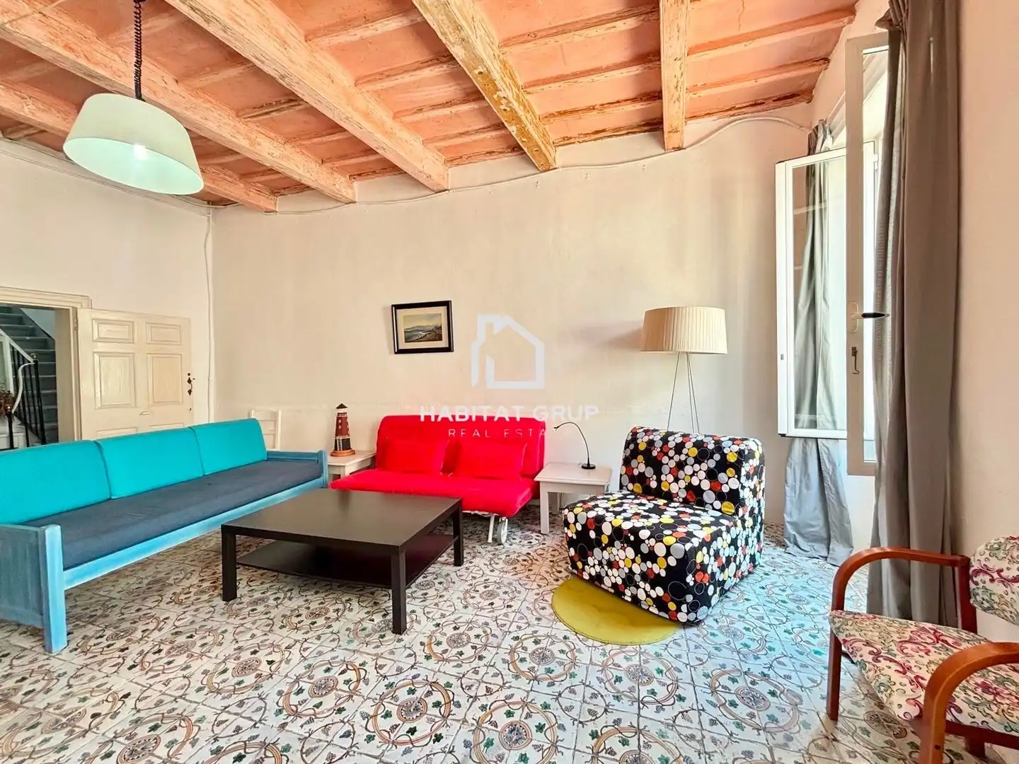 Sala d'estar de Casa adosada en venda en Maó - Mahón amb Calefacció i Terrassa