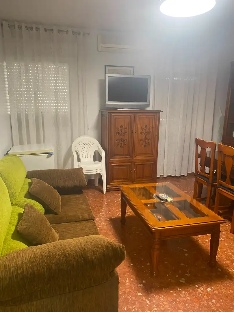 Sala d'estar de Pis de lloguer en Málaga amb Aire condicionat, Terrassa i Moblat