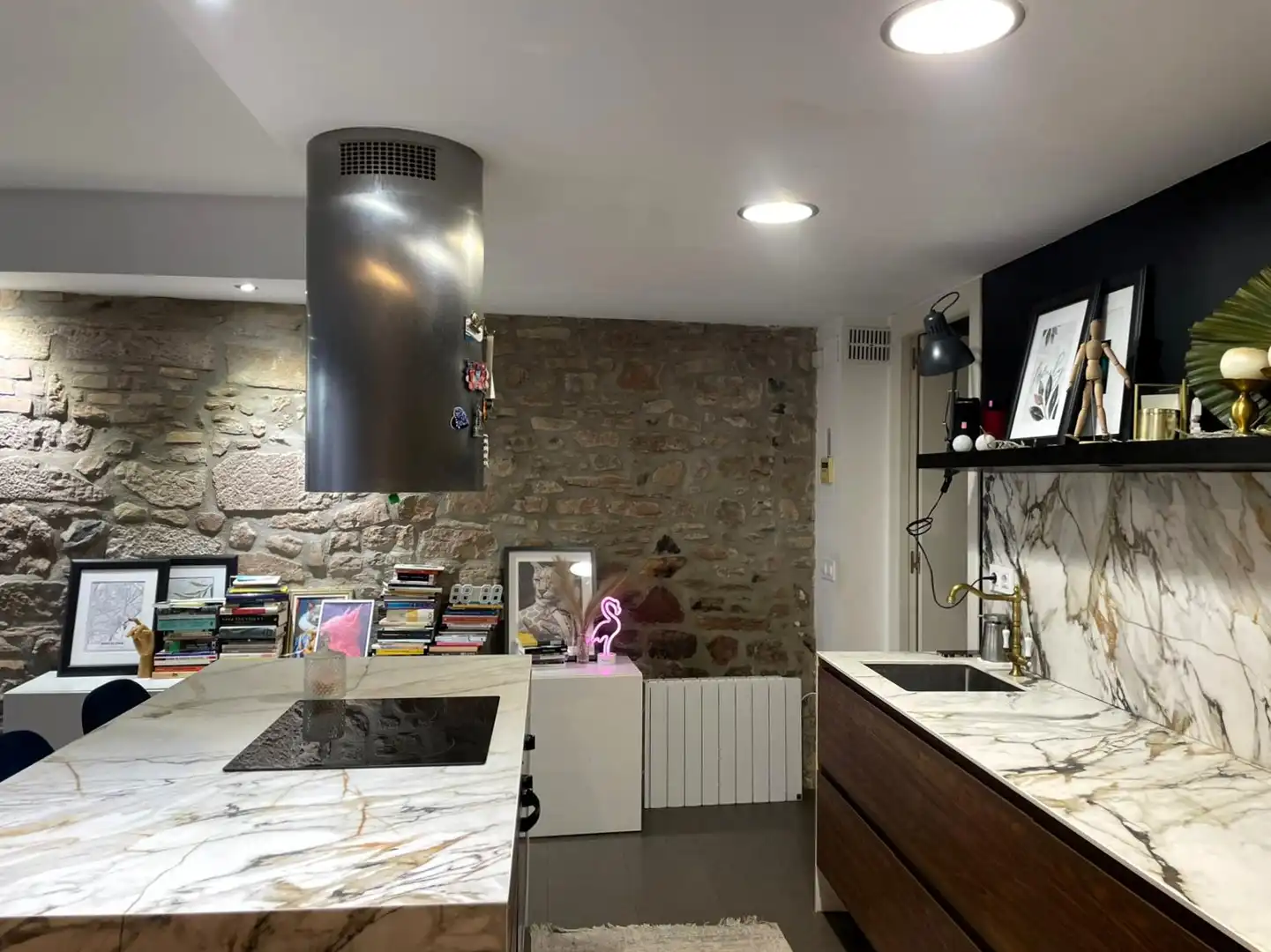 Küche von Wohnung zum Verkauf in Moià mit Heizung, Privatgarten und Ofen