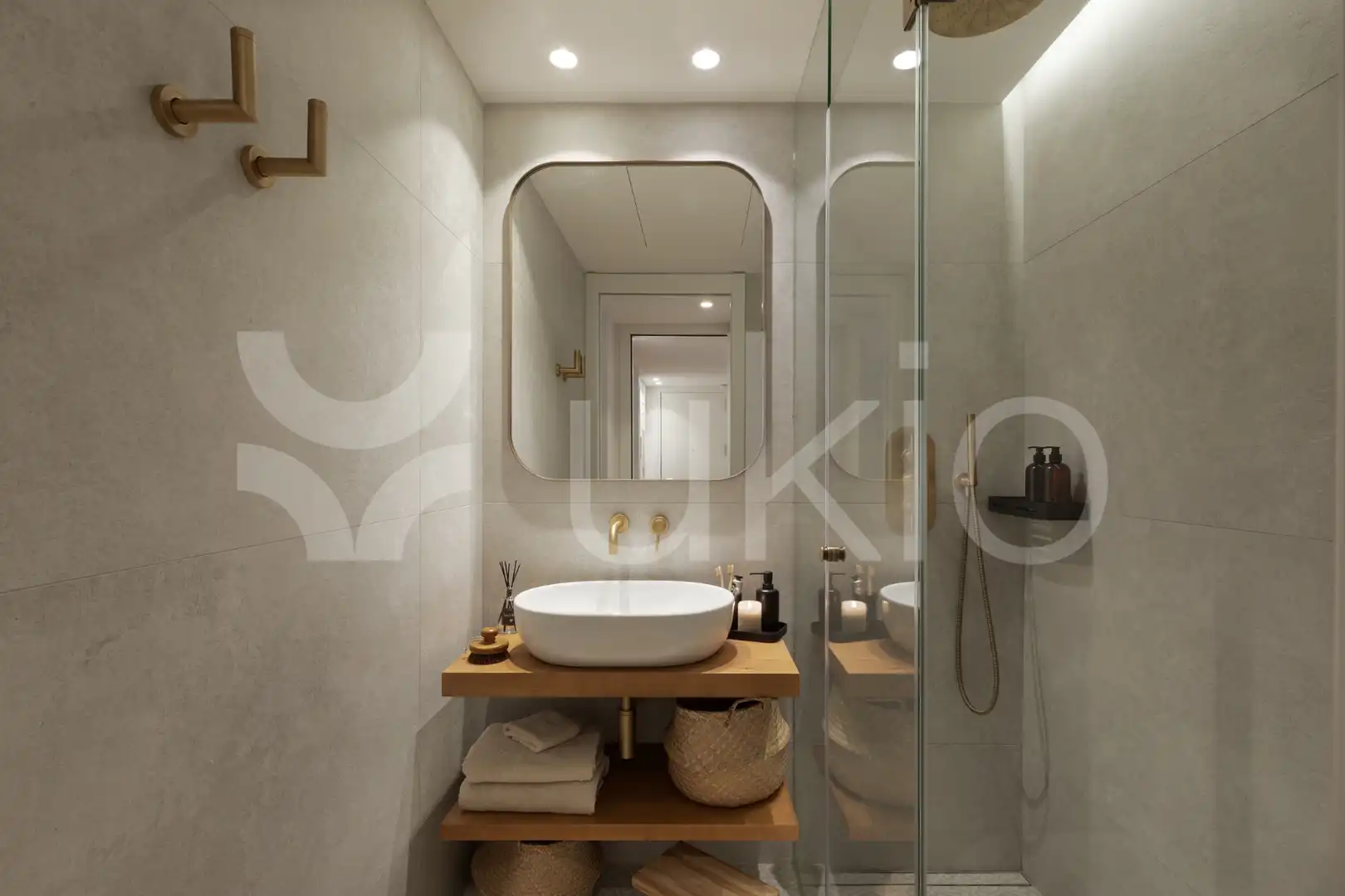 Badezimmer von Wohnungen zur Miete in Barcelona mit Klimaanlage, Heizung und Terrasse