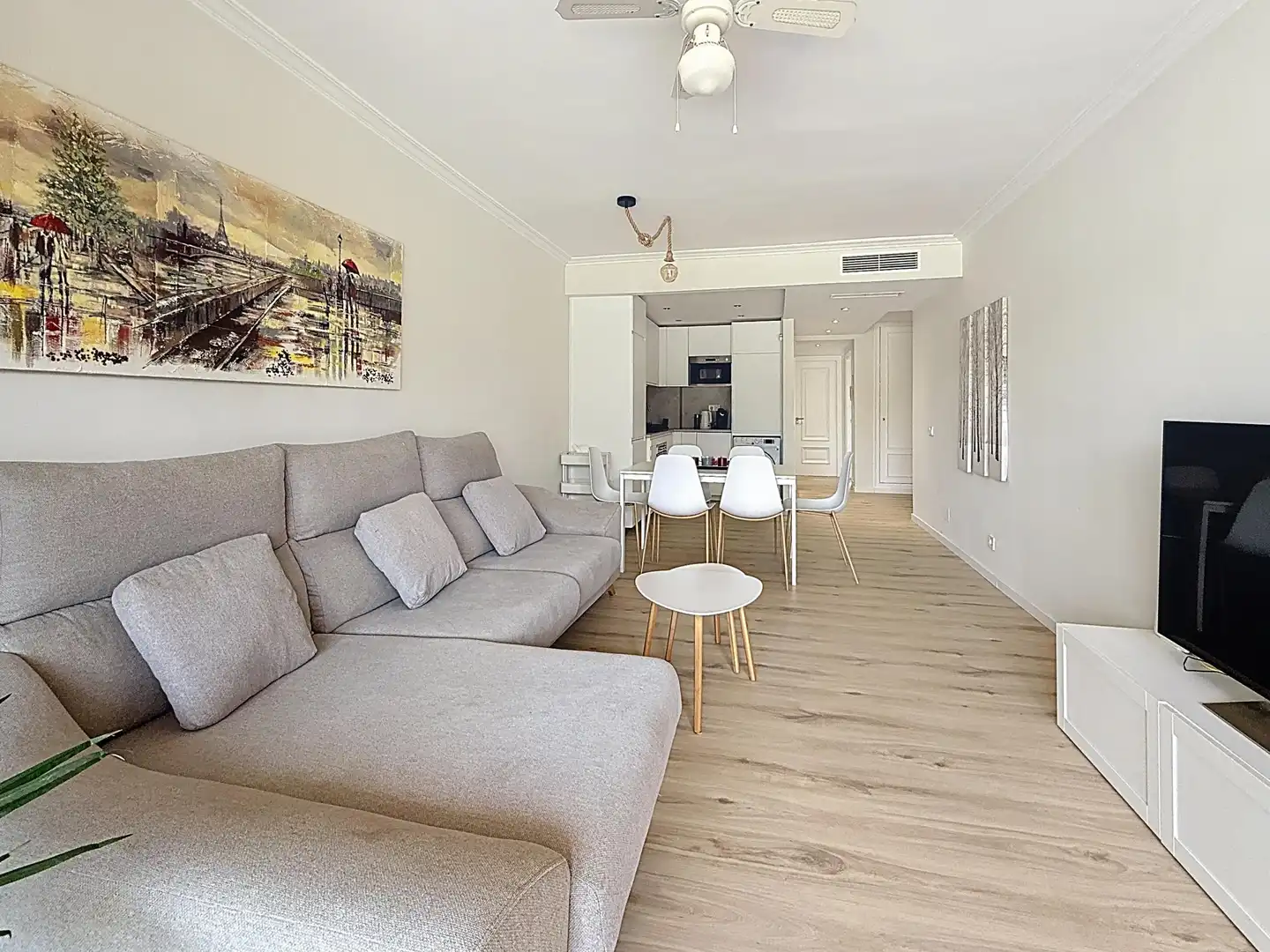 Sala de estar de Apartamento en venta en Mijas con Aire acondicionado, Calefacción y Jardín privado