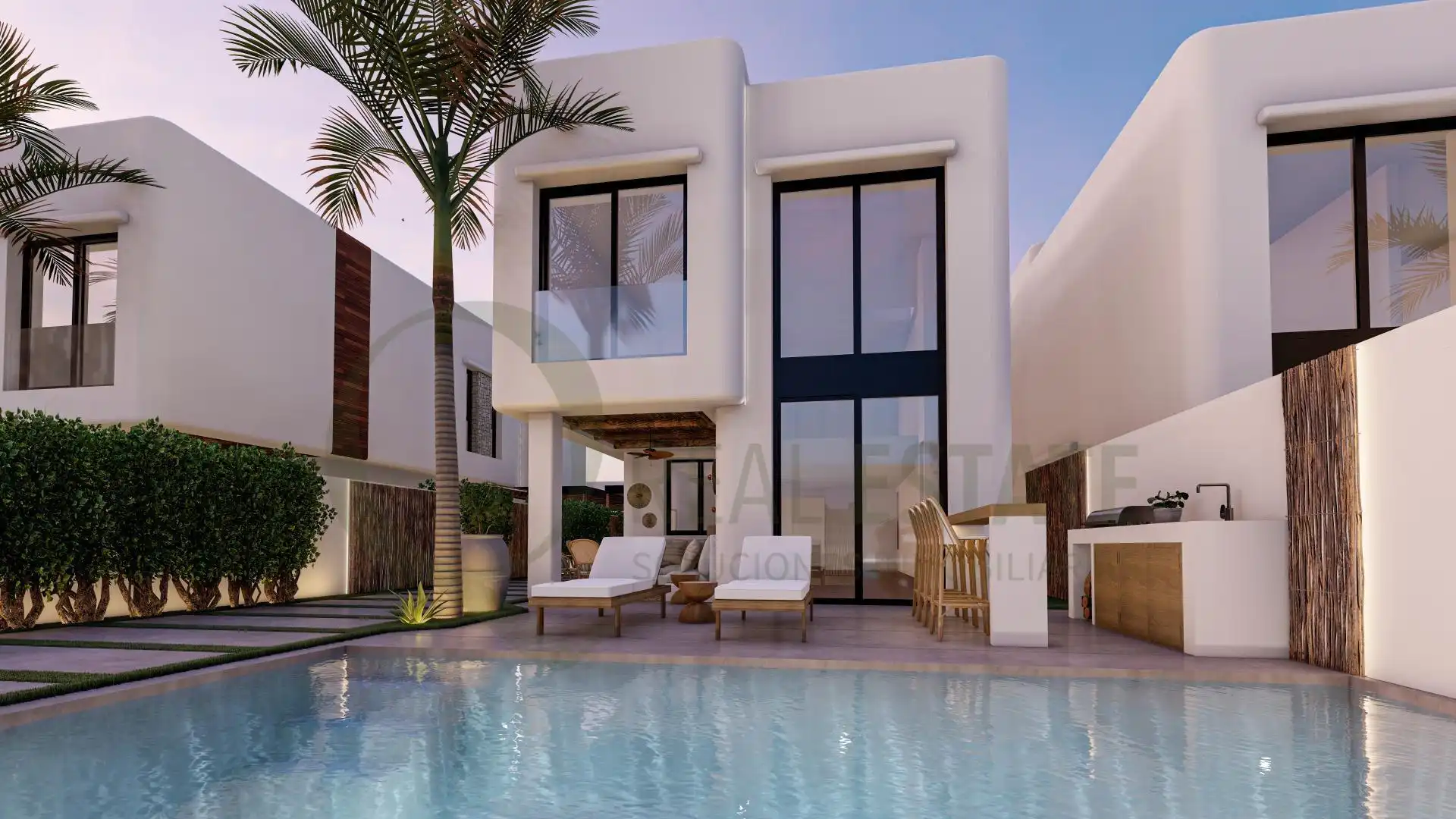 Exterior view of Houses for sale in L'Alfàs del Pi  with Heating, Private garden and Terrace
