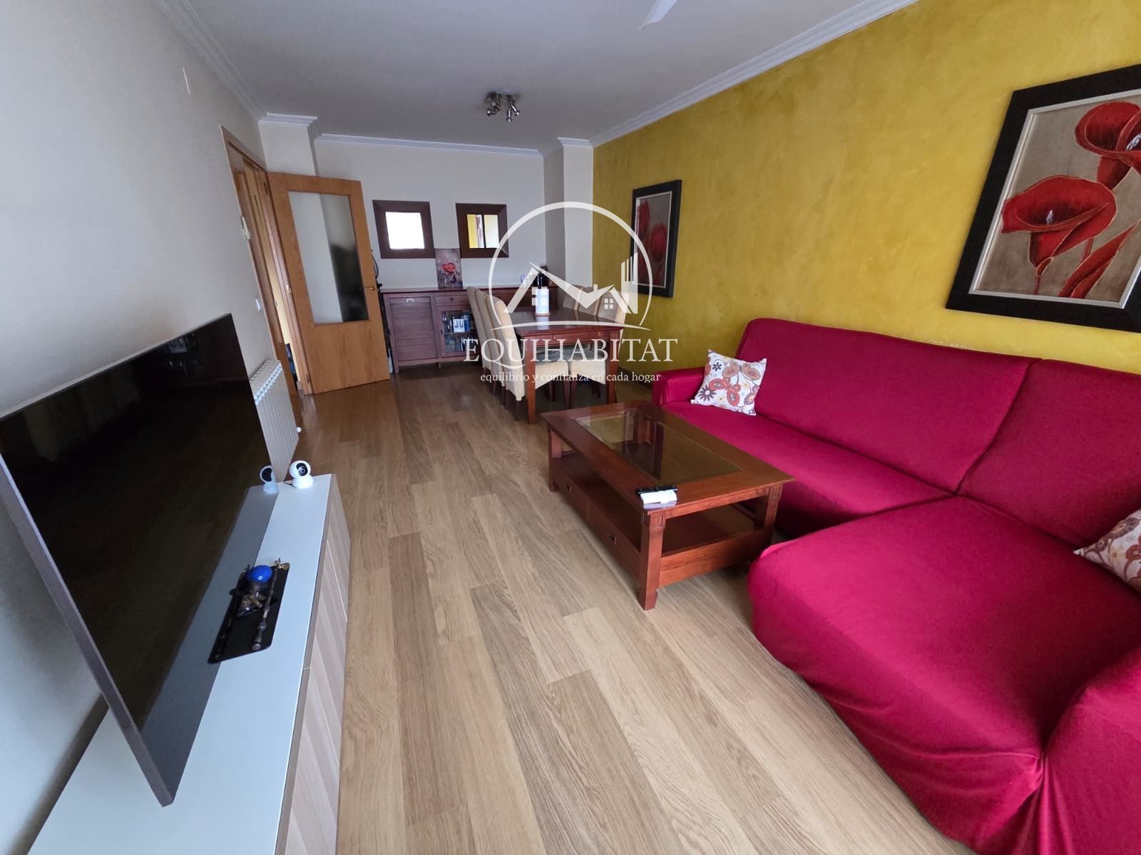 Sala d'estar de Pis de lloguer en  Lleida Capital amb Aire condicionat, Terrassa i Moblat