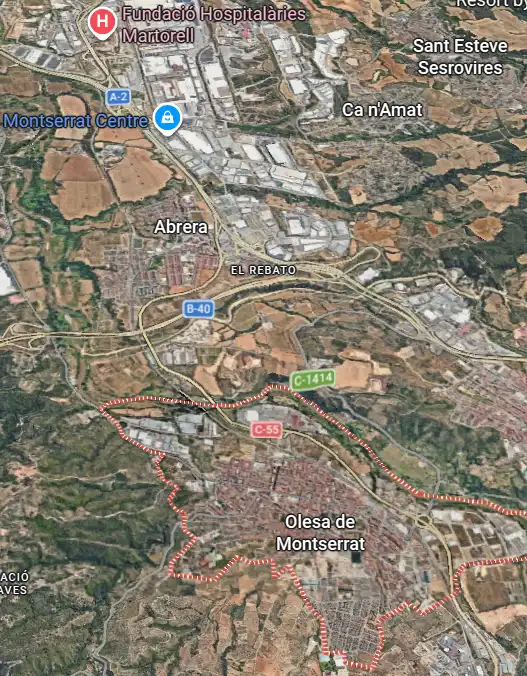 Außenansicht von Fabrikhallen zur Miete in Olesa de Montserrat