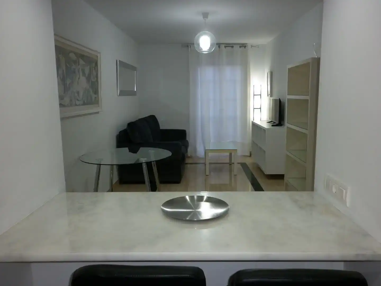 Sala d'estar de Apartament de lloguer en Dos Hermanas amb Aire condicionat, Moblat i Balcó