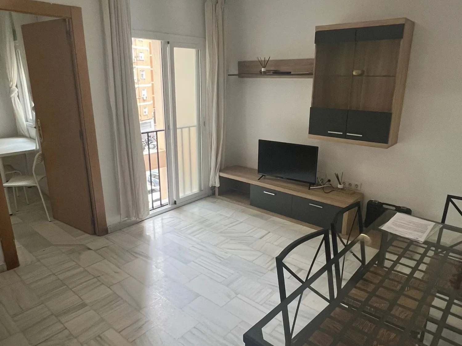 Sala d'estar de Pis de lloguer en Málaga Capital amb Moblat, Rentadora i Microones