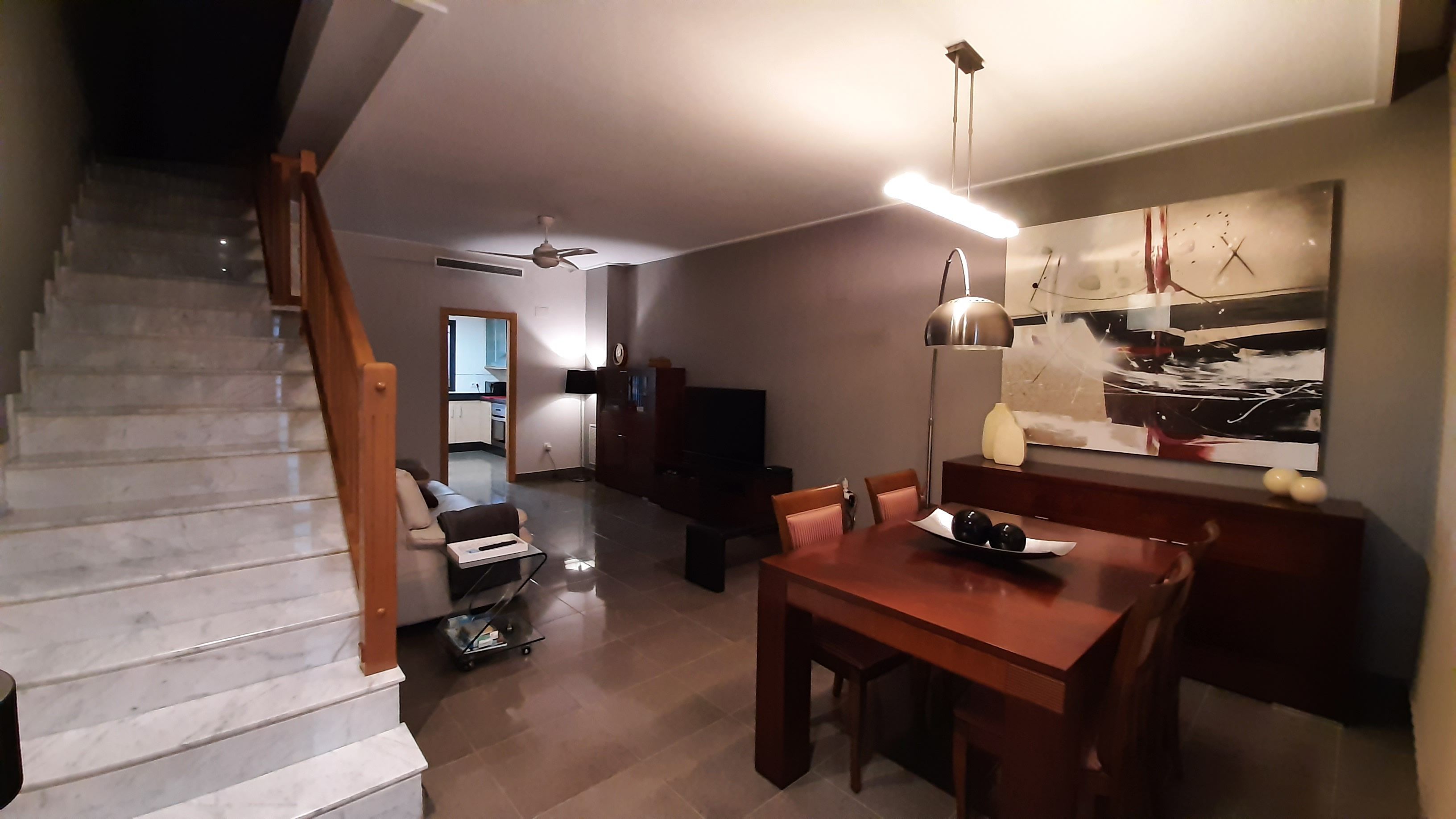 Sala de estar de Casa adosada en venta en Sueca con Aire acondicionado, Calefacción y Parquet