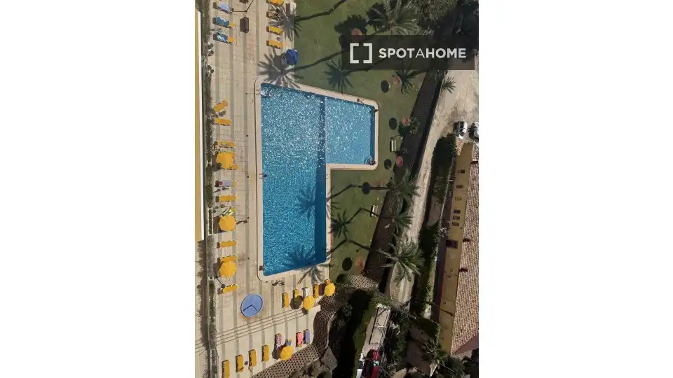 Piscina de Apartament per a compartir en Calpe / Calp amb Aire condicionat, Terrassa i Moblat