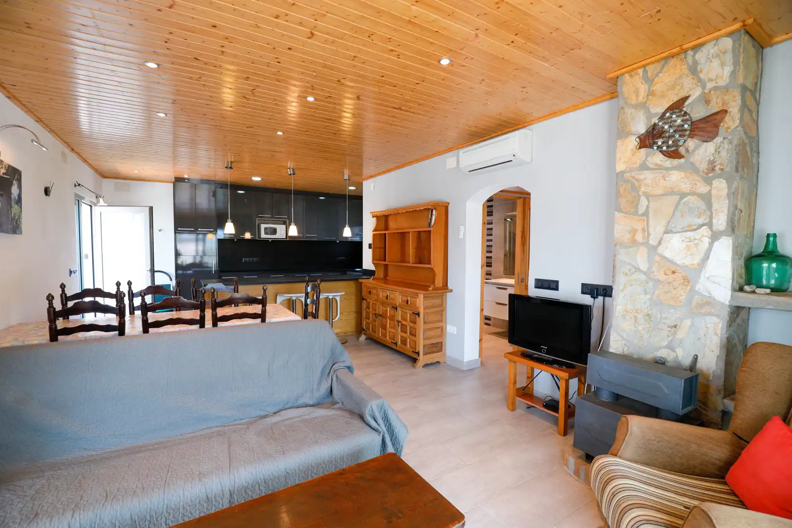 Wohnzimmer von Haus oder Chalet zum Verkauf in L'Escala mit Klimaanlage, Terrasse und Möbliert