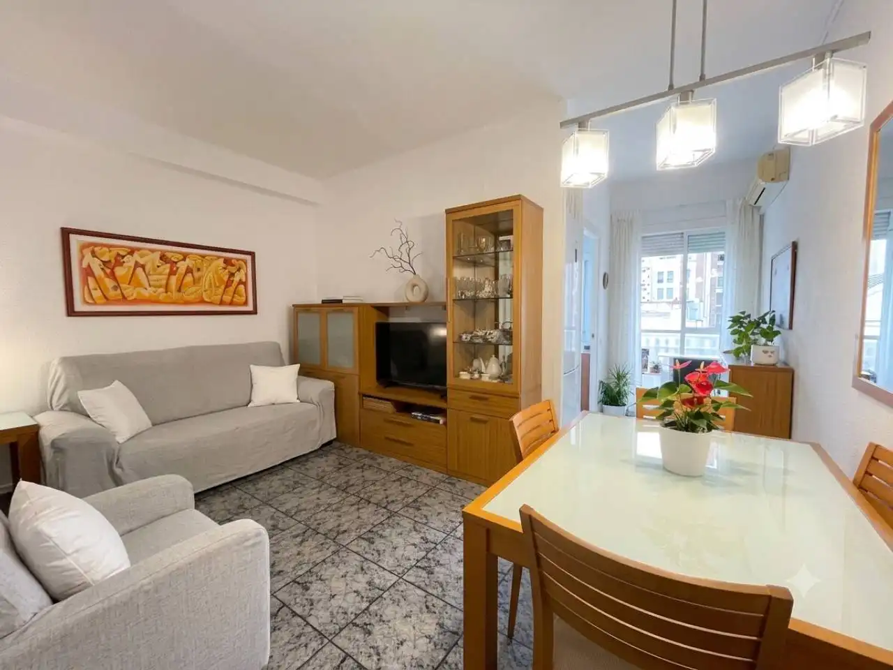 Sala de estar de Piso en venta en Barcelona con Aire acondicionado, Calefacción y Amueblado