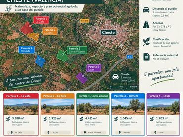 Terreno rústico en venta en Cheste