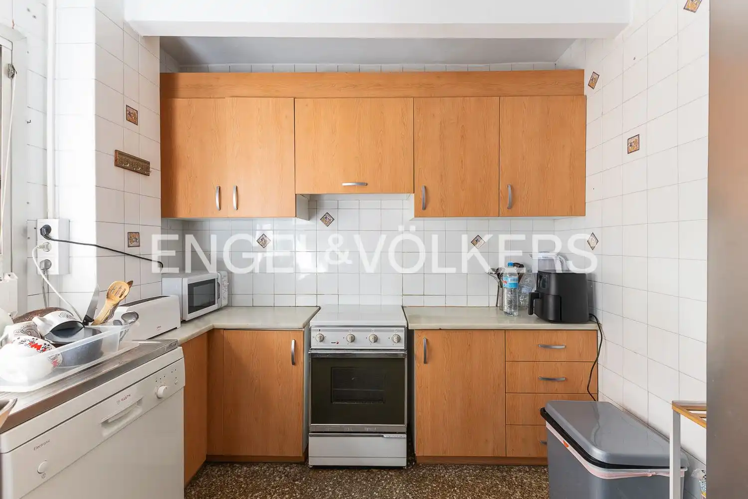 Küche von Wohnung zum Verkauf in Valencia mit Heizung, Möbliert und Balkon