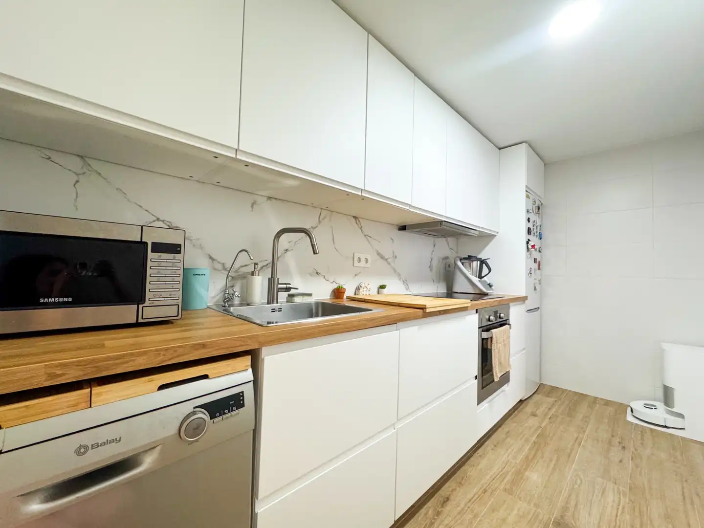 Kitchen of Flat for sale in Caldes de Montbui  with Air Conditioner, Parquet flooring and Oven