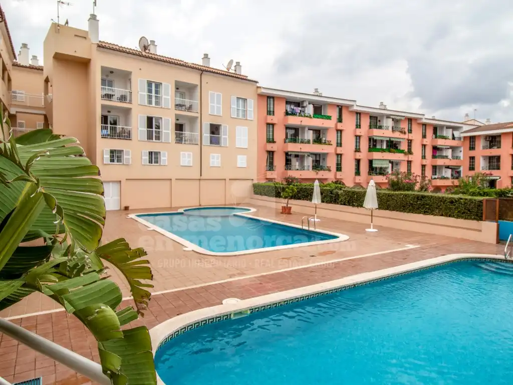 Swimming pool of Apartments for sale in Es Castell  with Air Conditioner, Terrace and Swimming Pool