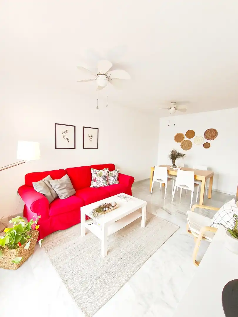 Wohnzimmer von Dachboden zum Verkauf in Almería mit Klimaanlage, Terrasse und Möbliert