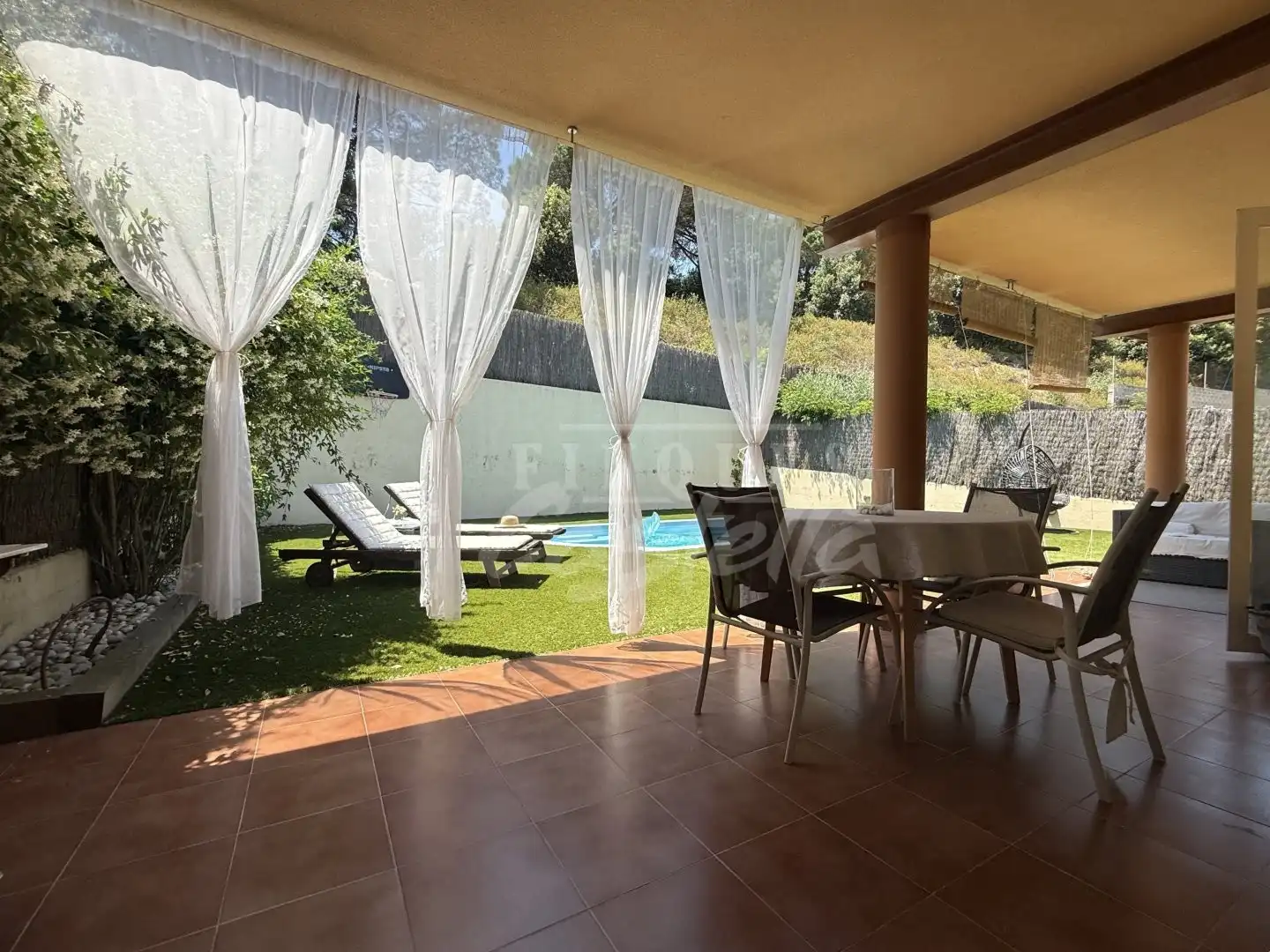 Terrassa de Casa o xalet en venda en Sant Iscle de Vallalta amb Calefacció, Jardí privat i Terrassa