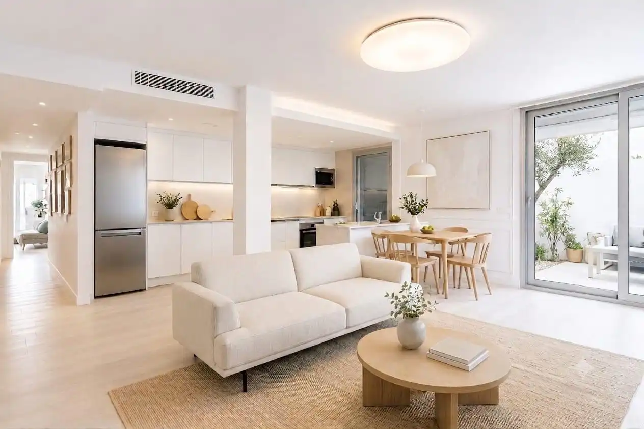 Sala de estar de Planta baja en venta en Calvià con Aire acondicionado, Calefacción y Jardín privado