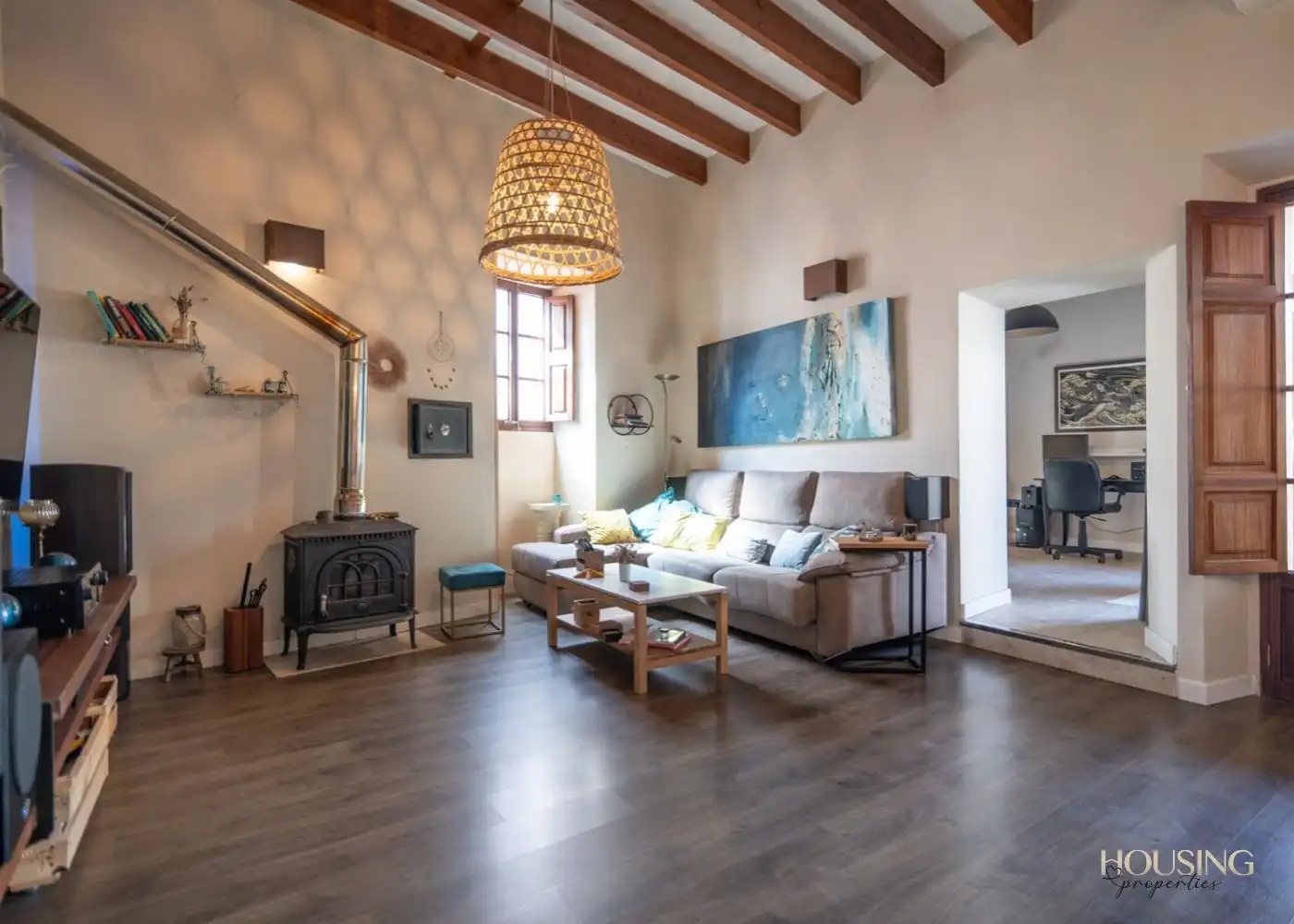 Sala de estar de Casa adosada en venta en Campos poble