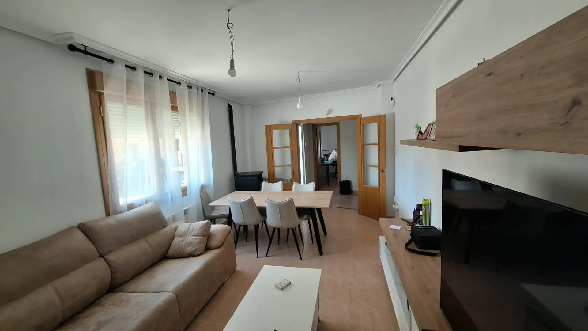 Living room of Detached homes for sale in Mucientes  with Heating, Parquet flooring and Furnished