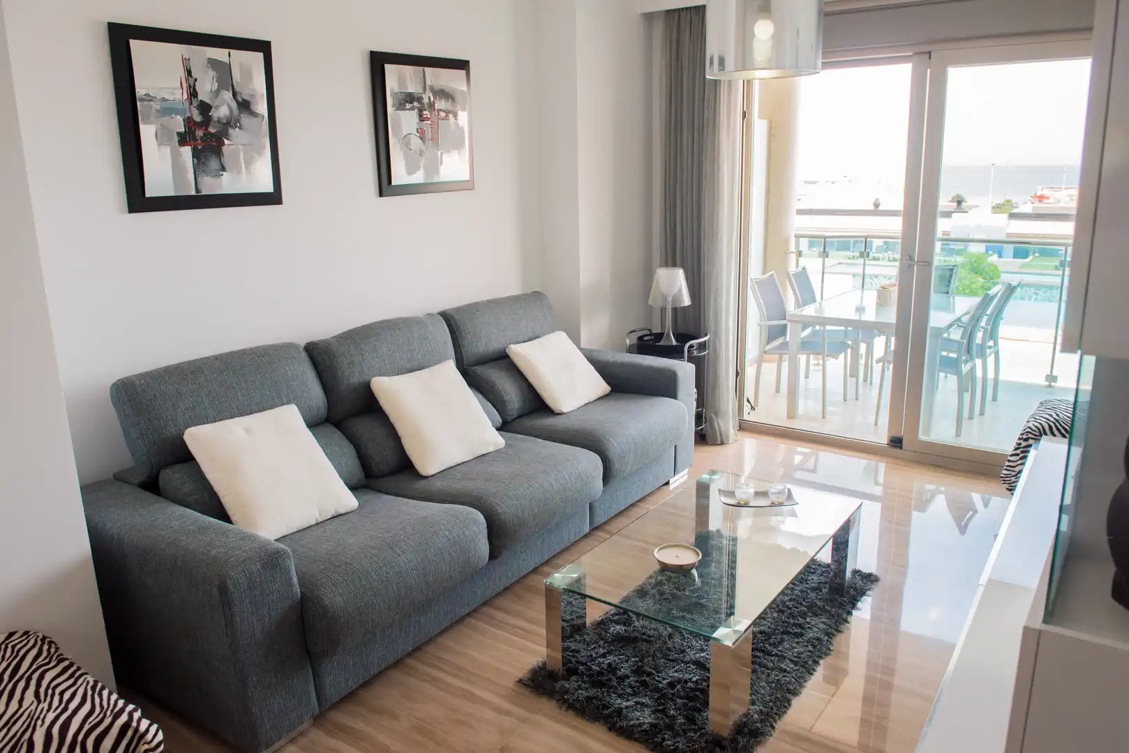 Sala d'estar de Apartament en venda en Jávea / Xàbia amb Aire condicionat, Terrassa i Traster