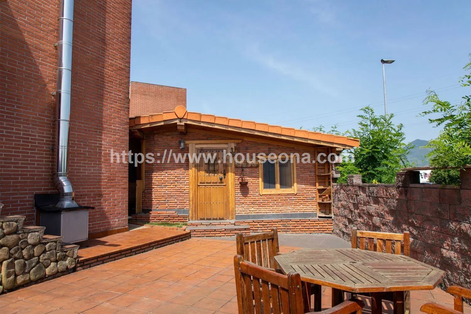 Exterior view of Single-family semi-detached for sale in Ortuella  with Air Conditioner, Heating and Terrace