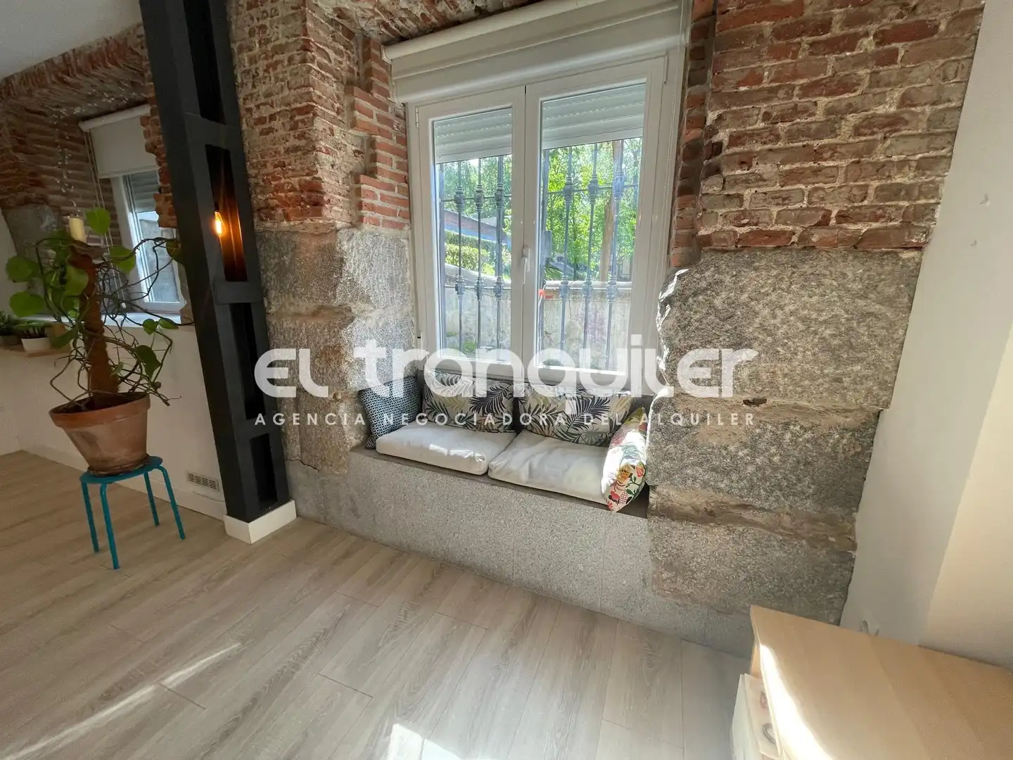 Sala d'estar de Pis de lloguer en Madrid amb Aire condicionat, Parquet i Moblat