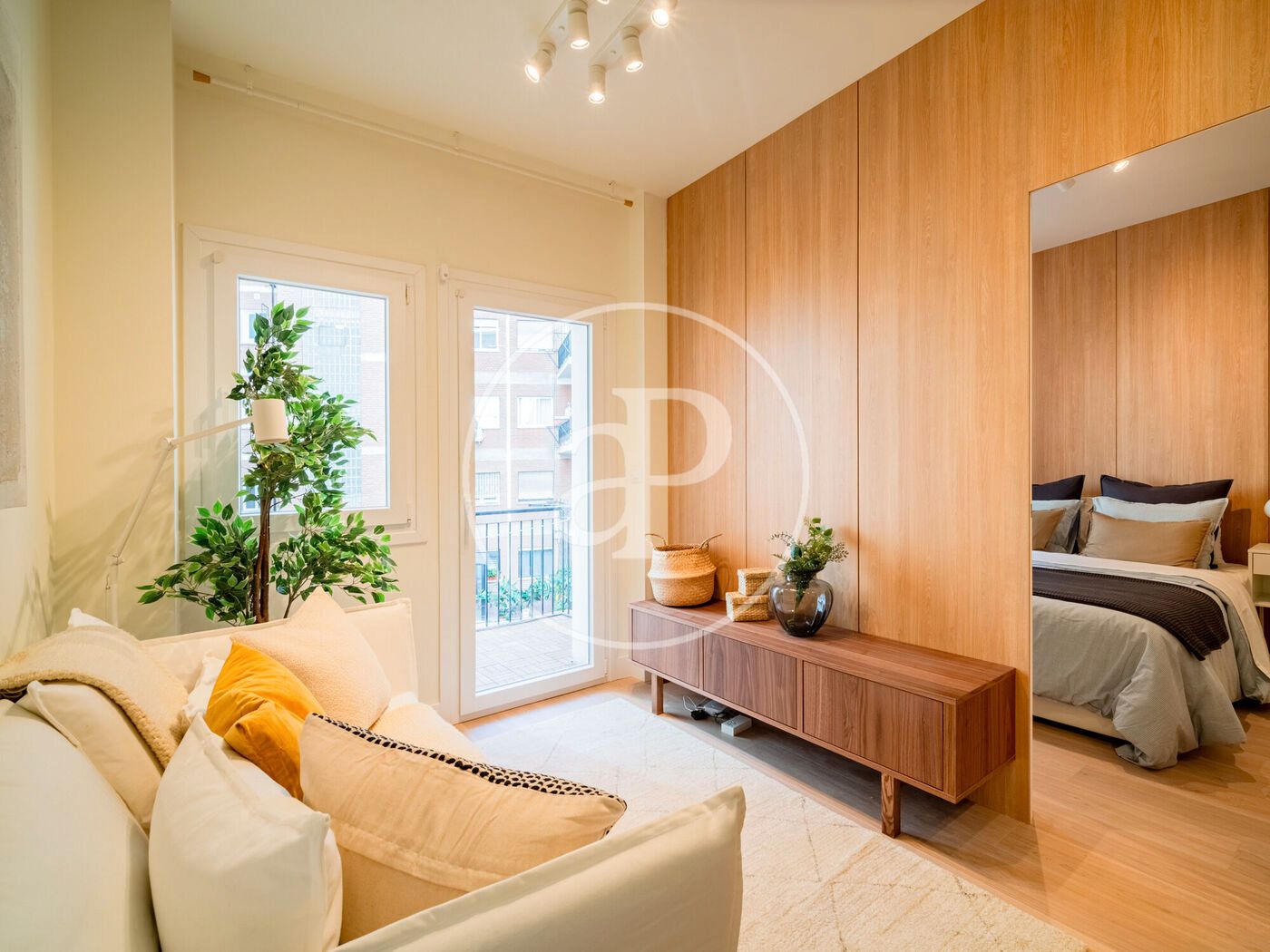 Sala d'estar de Pis de lloguer en  Madrid Capital amb Aire condicionat, Calefacció i Terrassa