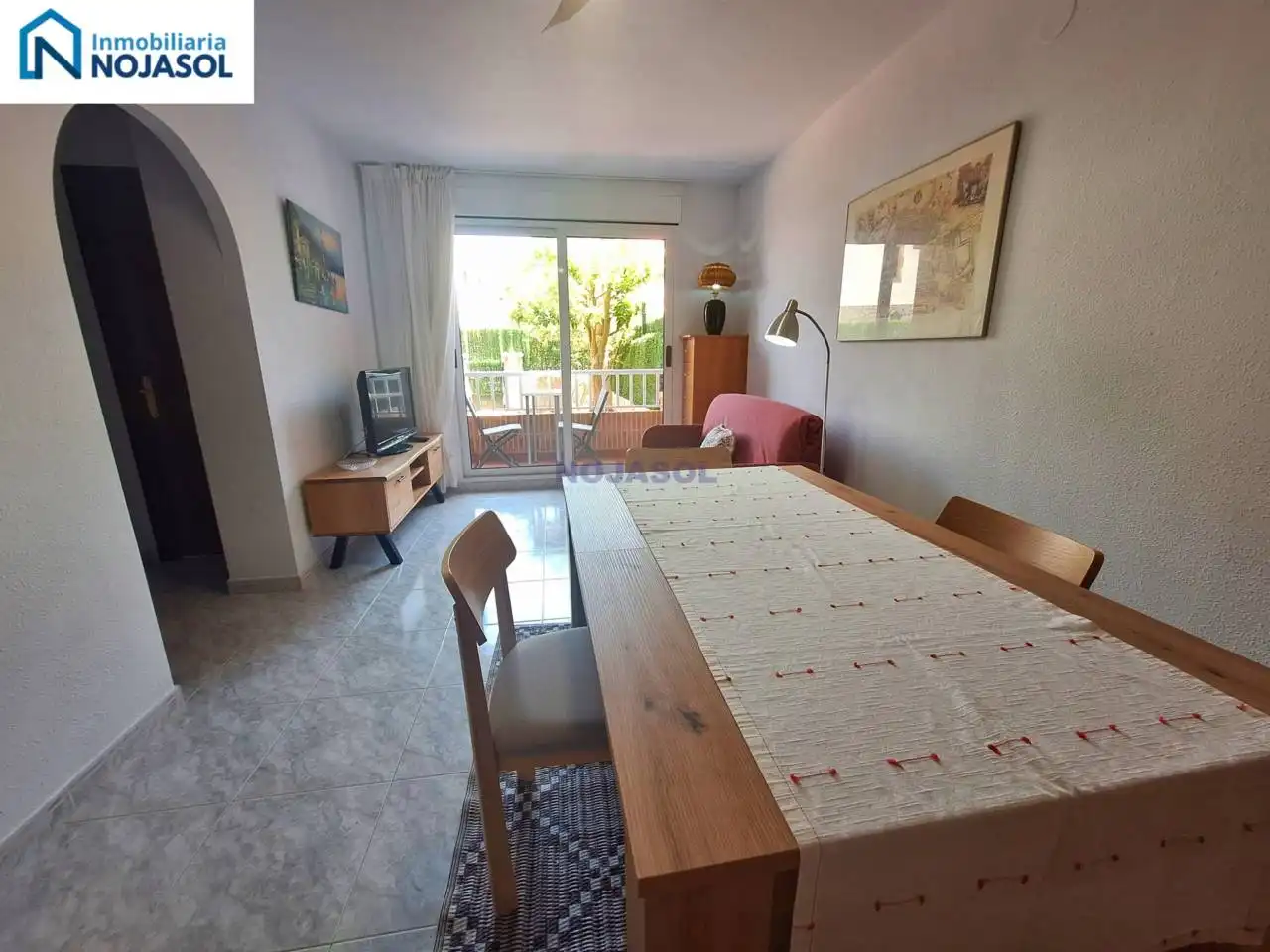 Jardí de Apartament de lloguer en Noja amb Calefacció, Jardí privat i Terrassa
