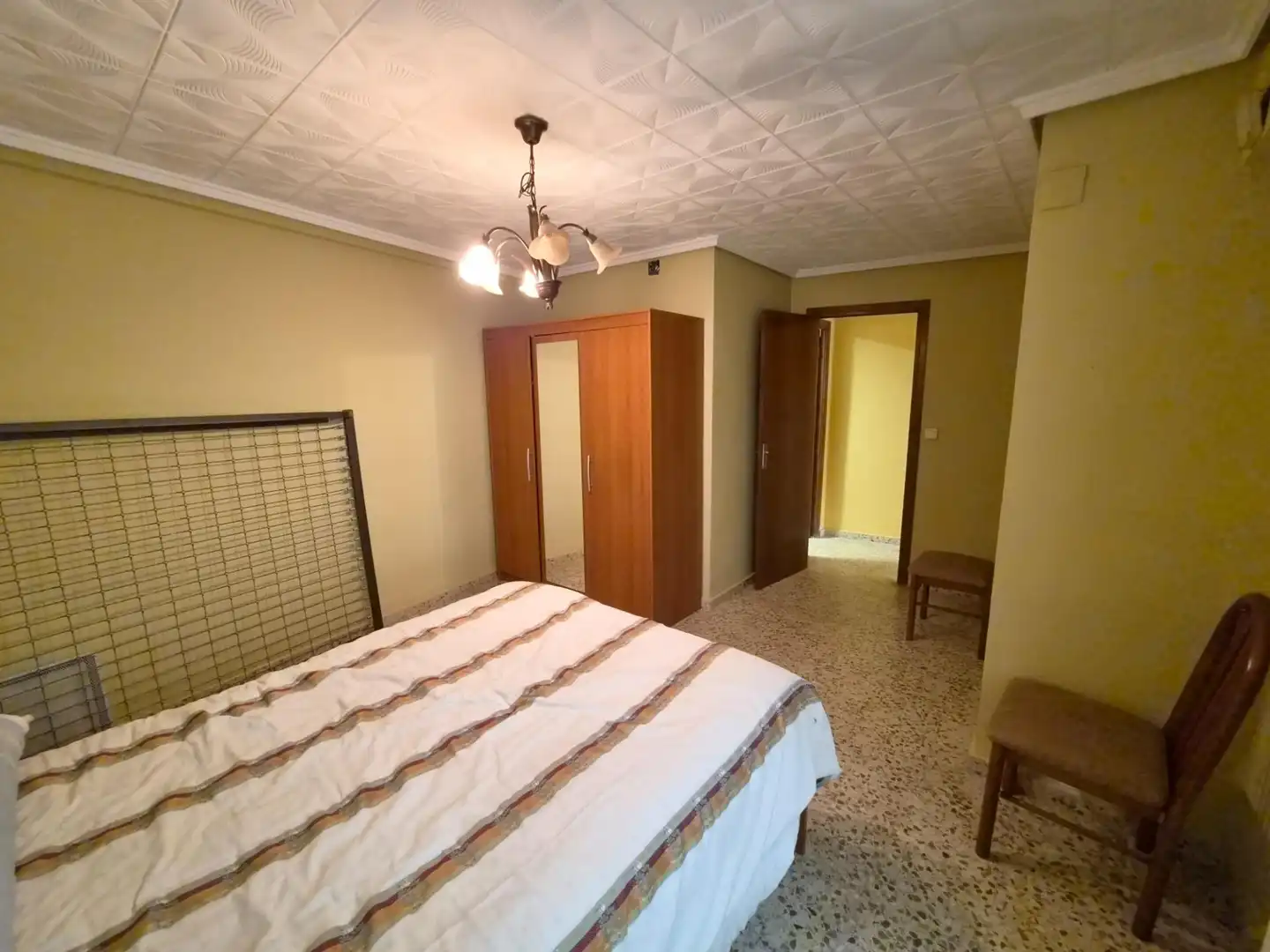 Schlafzimmer von Wohnung zur Miete in Moncada mit Möbliert und Balkon