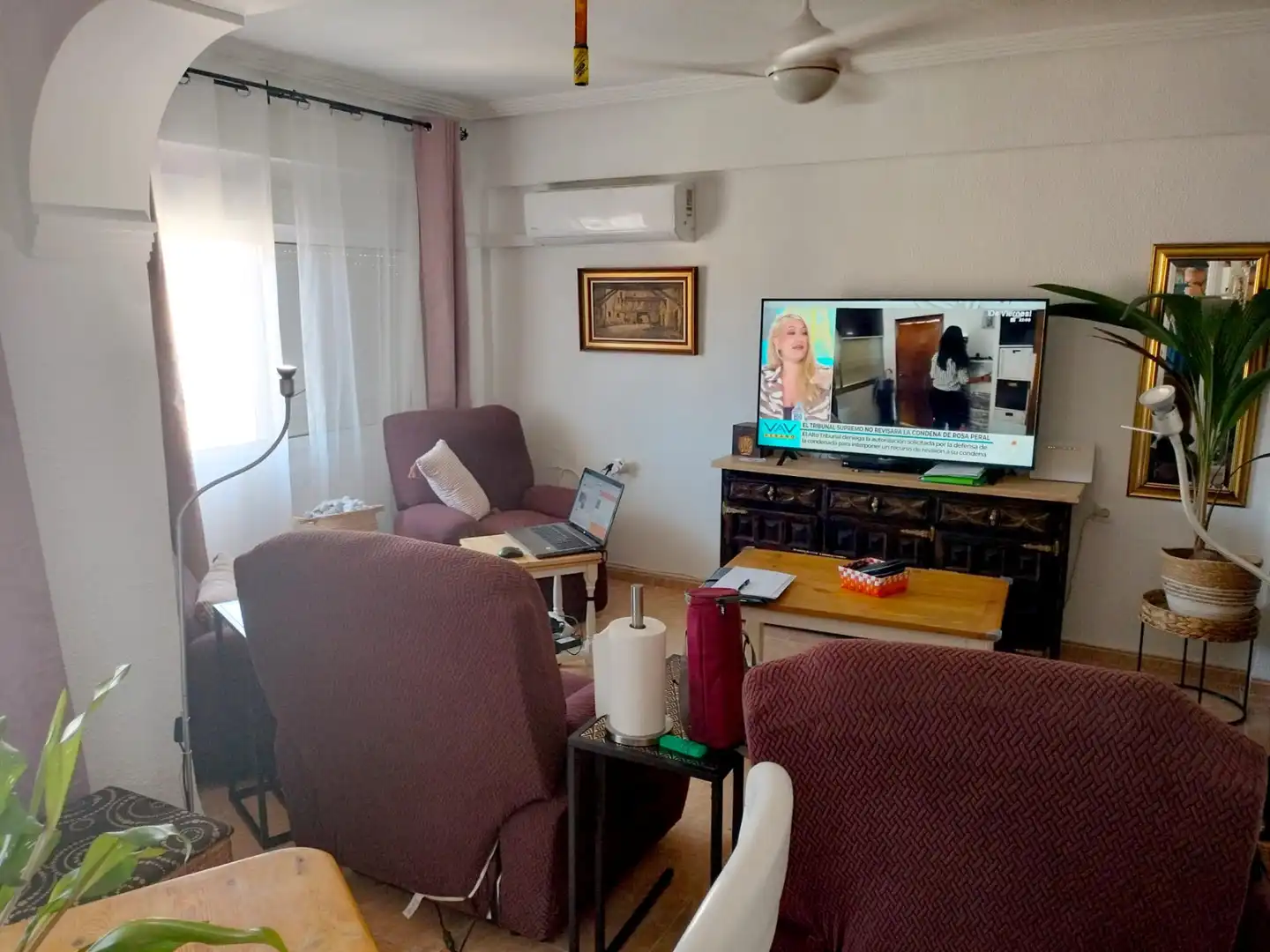 Sala d'estar de Pis en venda en Cartagena amb Aire condicionat, Terrassa i Moblat