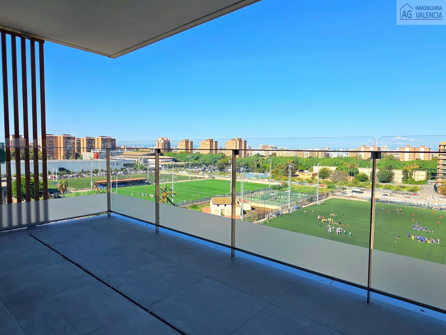 Terrace of Flat to rent in  Valencia Capital  with Air Conditioner, Heating and Parquet flooring