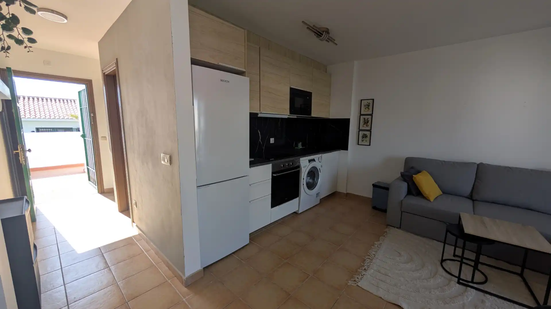 Cocina de Apartamento en venta en Antigua con Amueblado, Horno y Lavadora