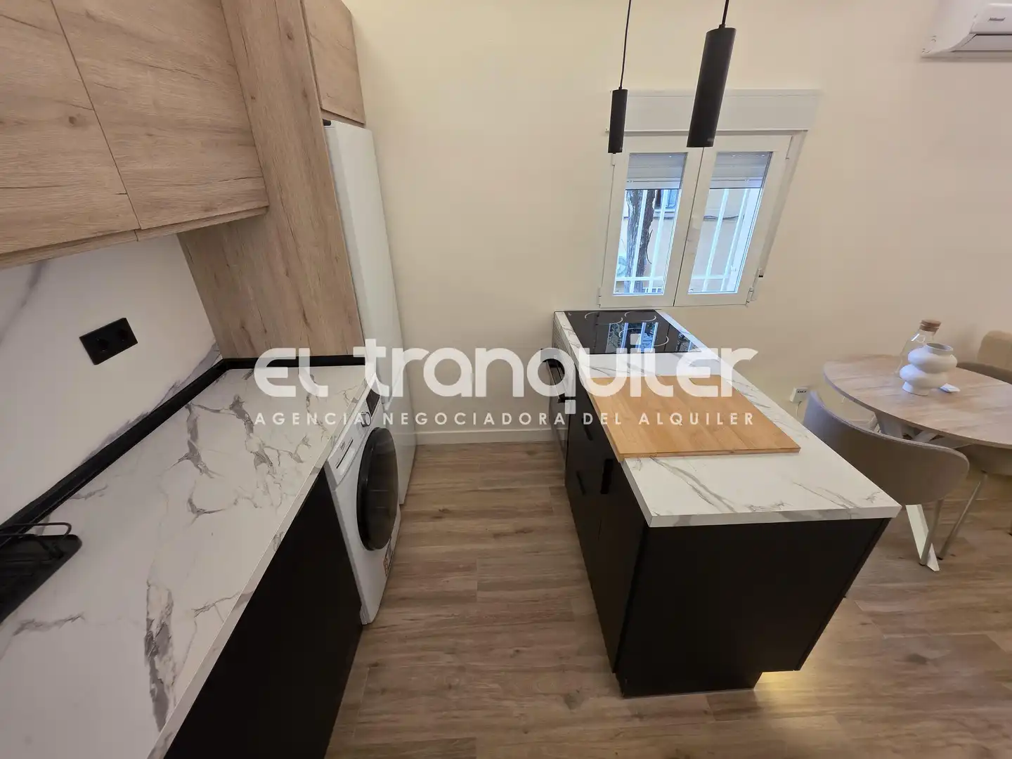 Küche von Wohnung zur Miete in Madrid mit Klimaanlage, Möbliert und Waschmaschine