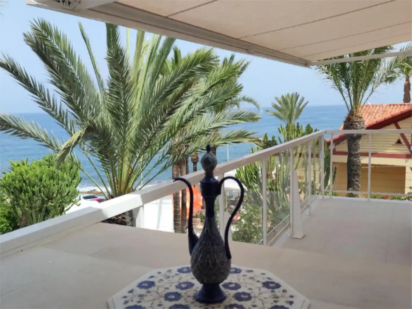 Terrace of Flat for rent in Dénia  with Air Conditioner, Private garden and Storage room