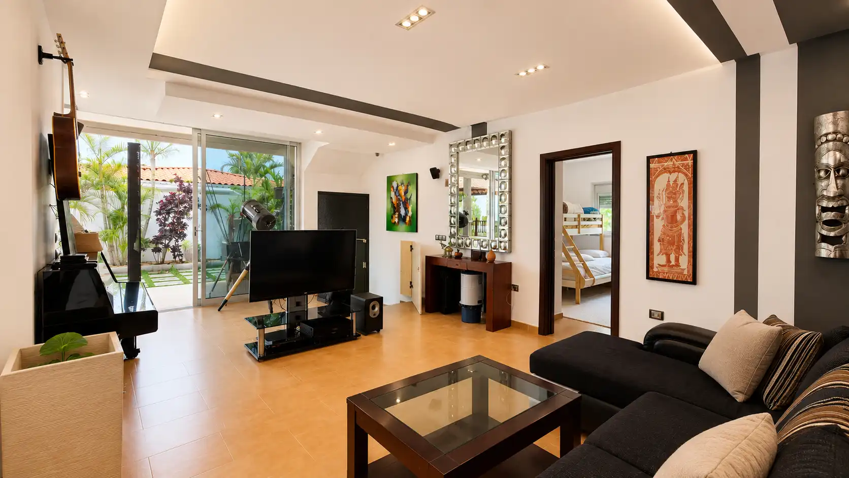 Sala de estar de Casa o chalet en venta en Arona con Jardín privado, Terraza y Amueblado