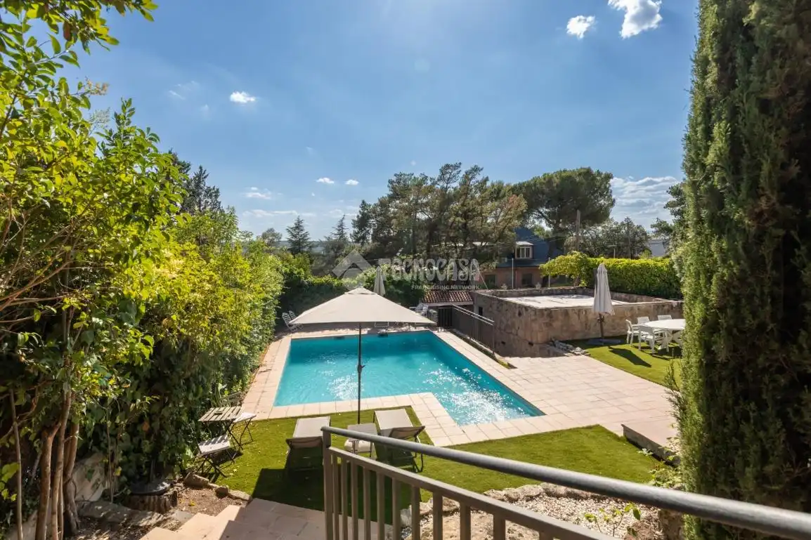 Piscina de Casa o xalet en venda en Torrelodones amb Calefacció, Jardí privat i Terrassa