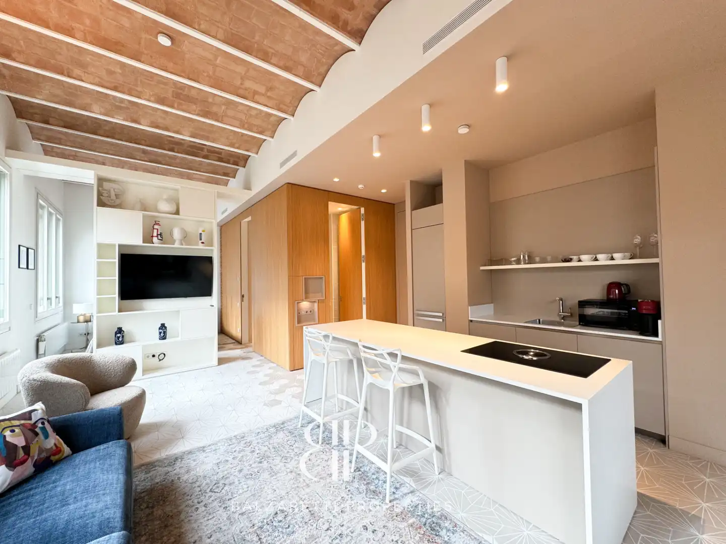 Küche von Wohnung zur Miete in Barcelona mit Klimaanlage, Heizung und Möbliert