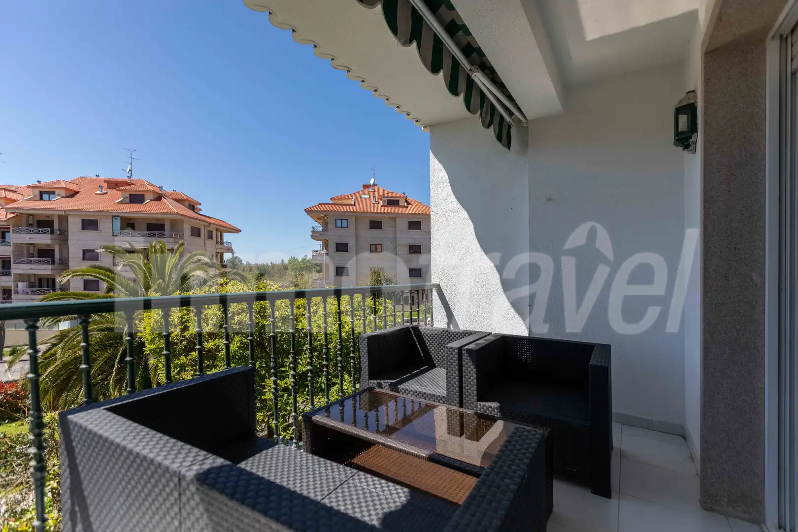 Terrassa de Casa adosada de lloguer en Sanxenxo amb Jardí privat, Terrassa i Moblat