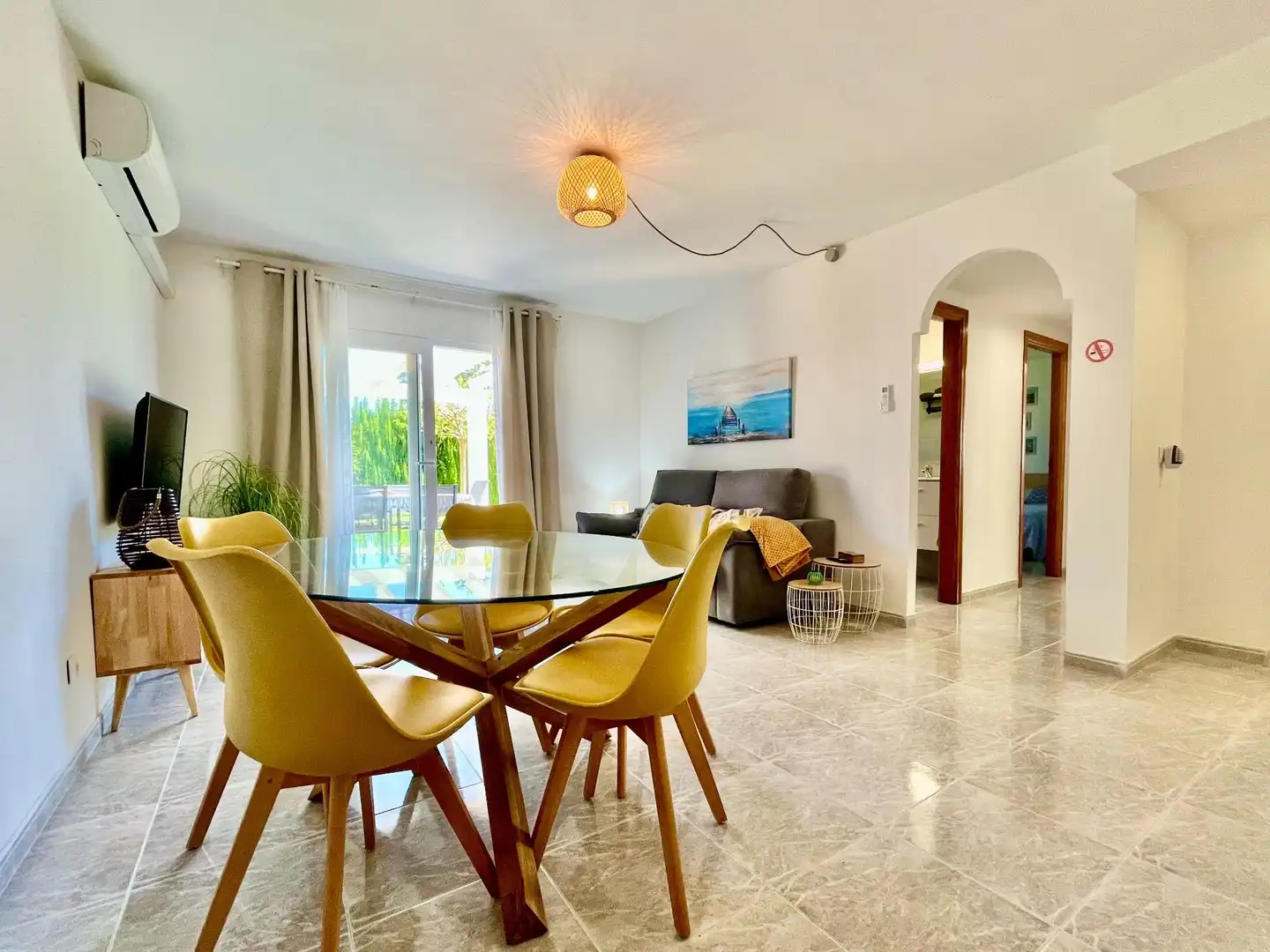 Dining room of Apartments for rent in Sant Llorenç des Cardassar  with Air Conditioner, Heating and Private garden