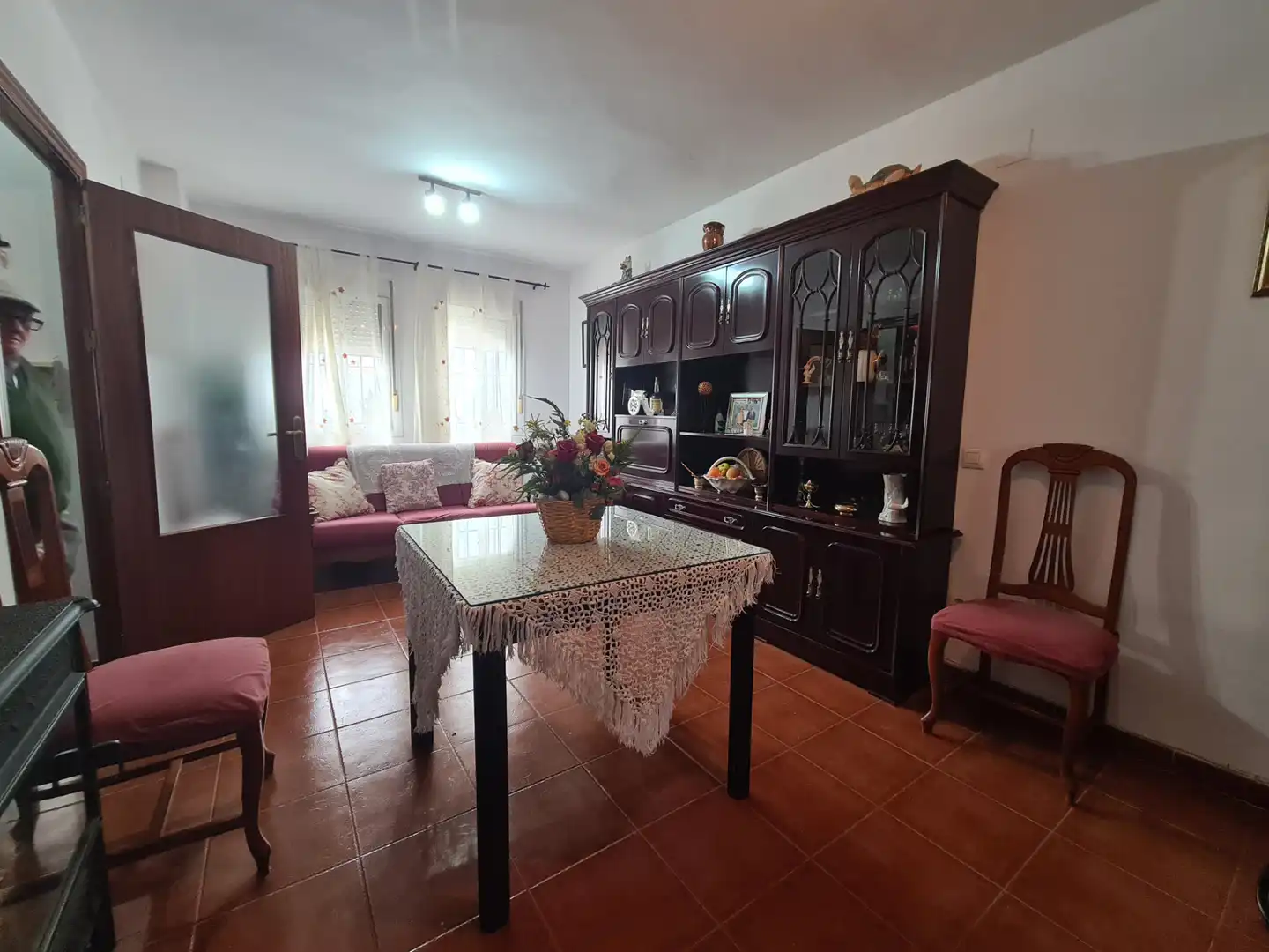 Sala de estar de Casa adosada en venta en Higuera de la Sierra con Aire acondicionado, Terraza y Trastero