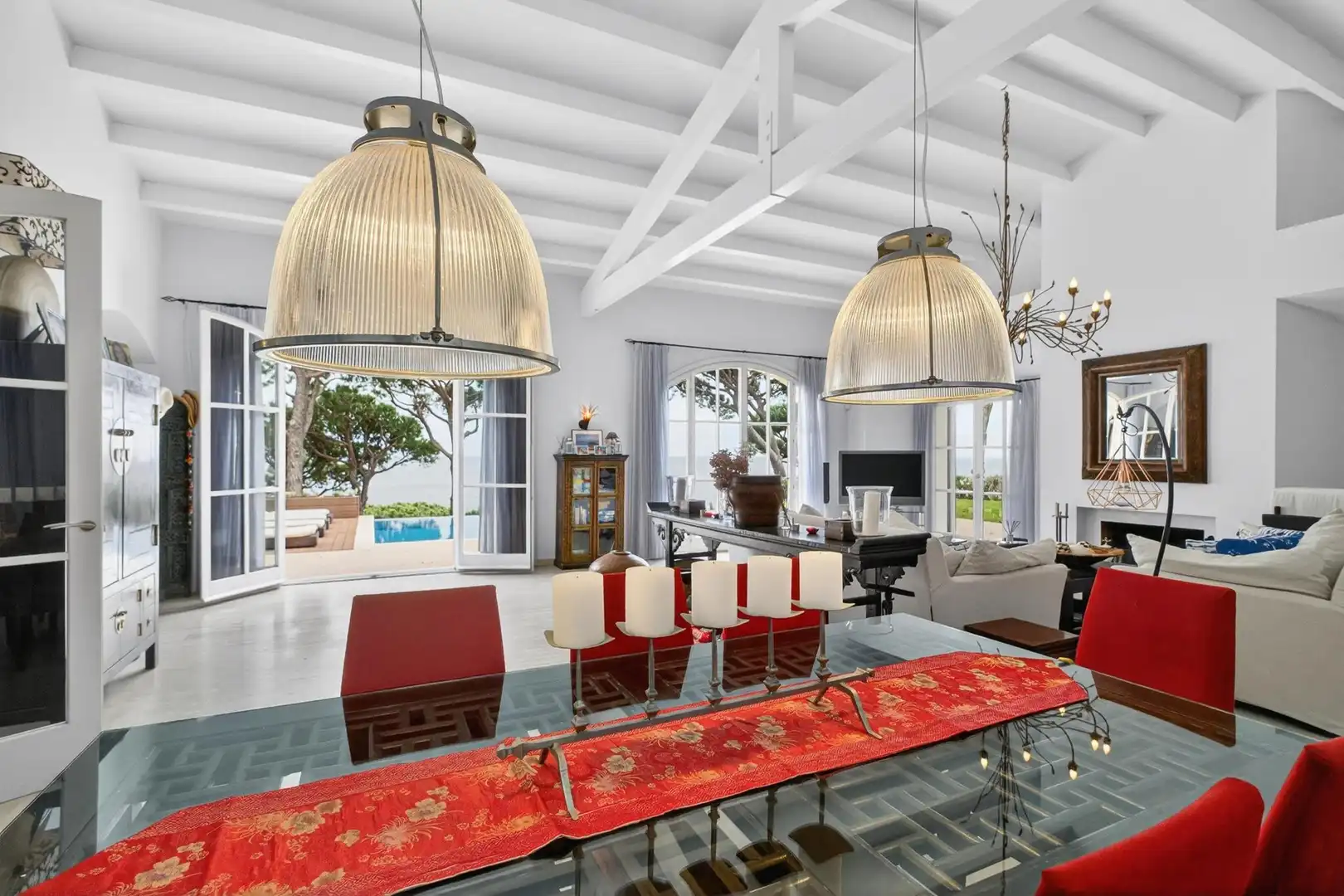 Comedor de Casa o chalet en venta en Sant Feliu de Guíxols con Aire acondicionado, Jardín privado y Parquet
