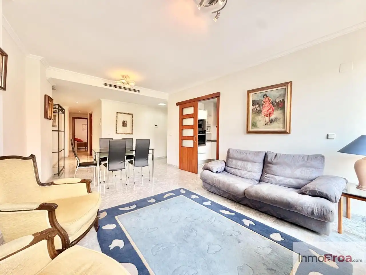 Wohnzimmer von Wohnung zur Miete in Valencia mit Klimaanlage, Heizung und Möbliert