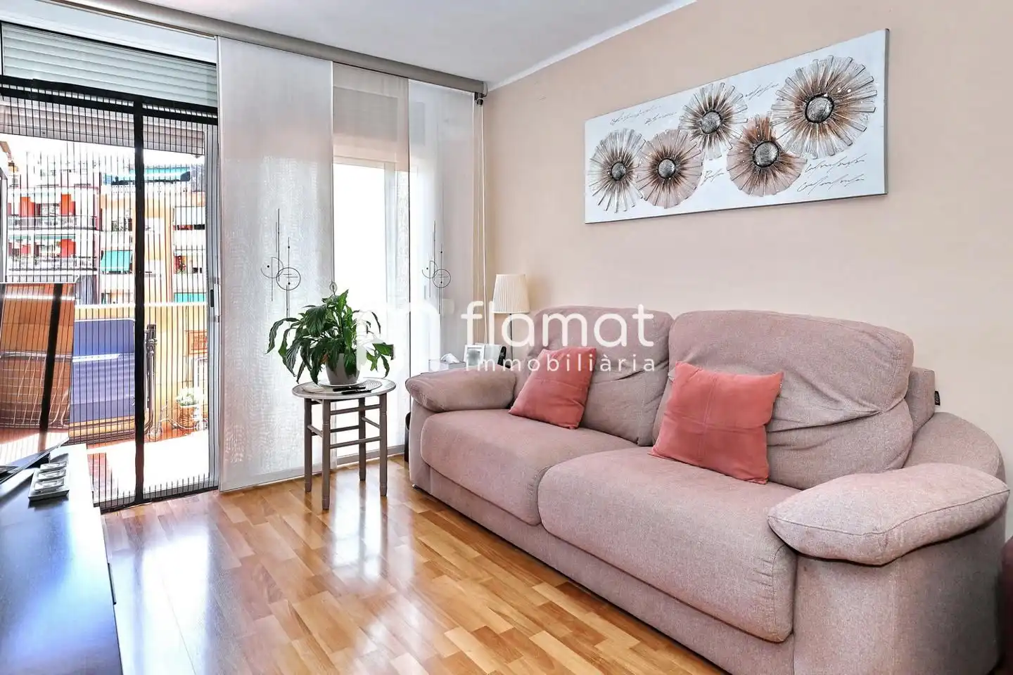 Wohnzimmer von Wohnung zum Verkauf in Badalona mit Klimaanlage, Heizung und Balkon