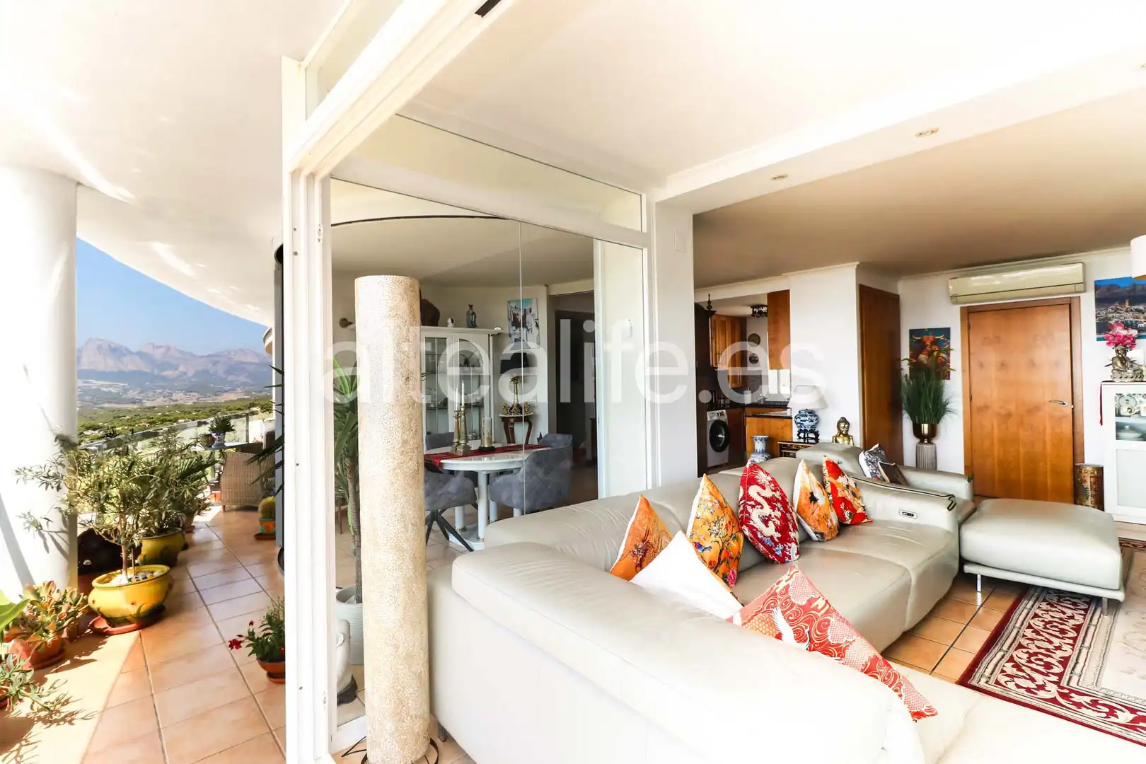 Sala d'estar de Apartament en venda en Altea amb Aire condicionat, Terrassa i Forn
