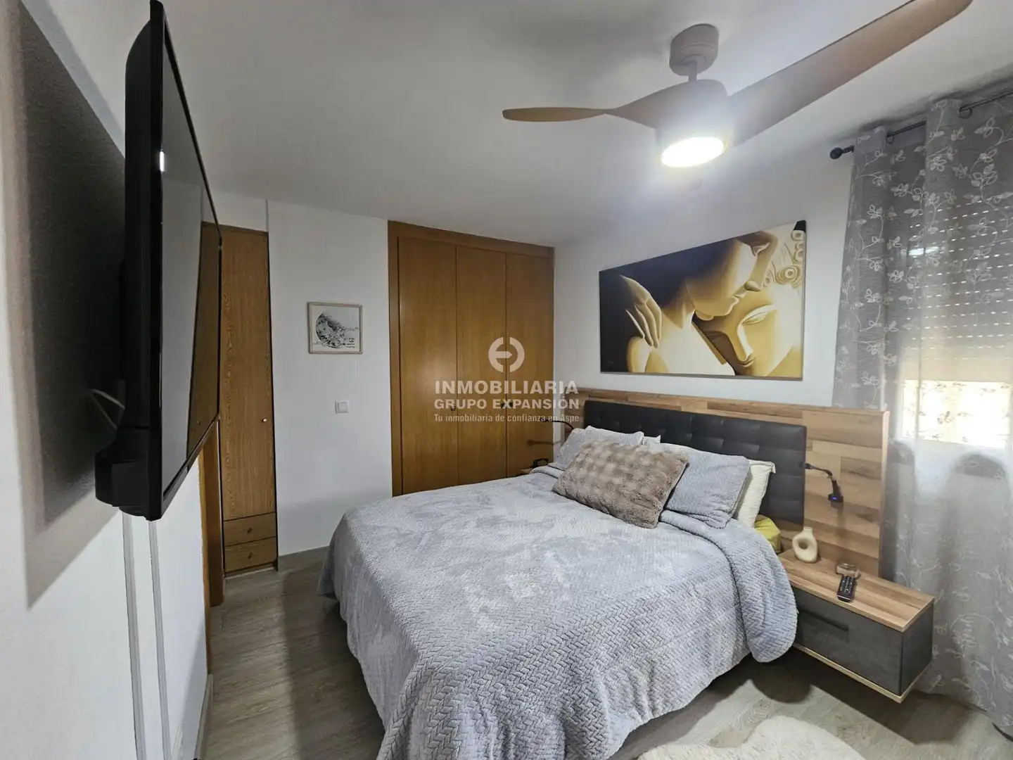Schlafzimmer von Wohnung zum Verkauf in Aspe mit Klimaanlage, Heizung und Privatgarten
