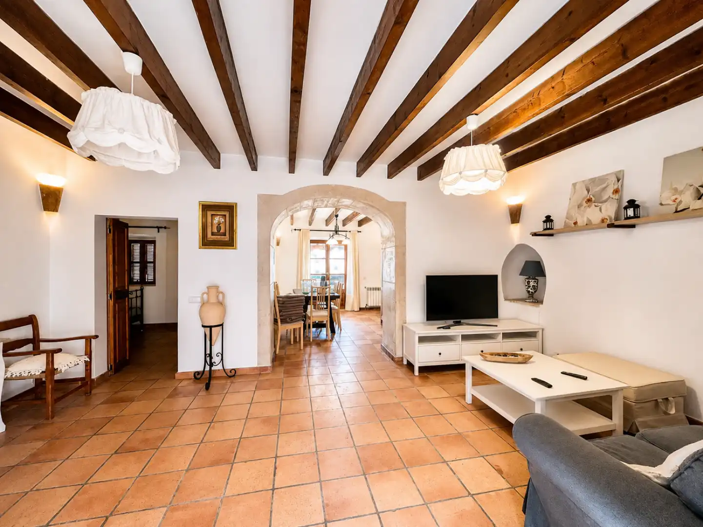 Sala de estar de Casa o chalet de alquiler en Santanyí con Aire acondicionado, Calefacción y Terraza